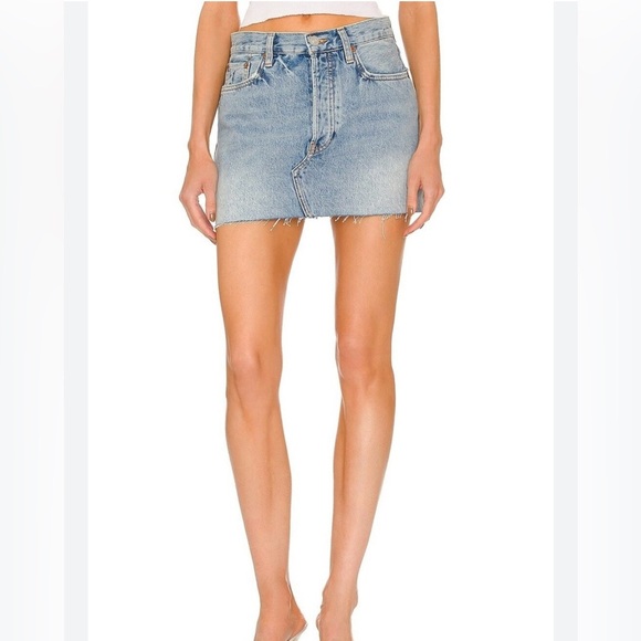 ReDone denim mini skirt - button fly - sz 28 - NWT - Picture 5 of 5